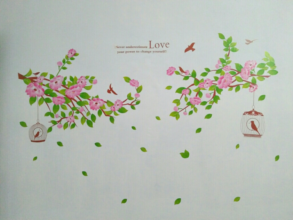  [Fundecor Monopoly] DIY wall sticker home decor birdcage branch decoration stickers art decals quotes living room bedroom 5375