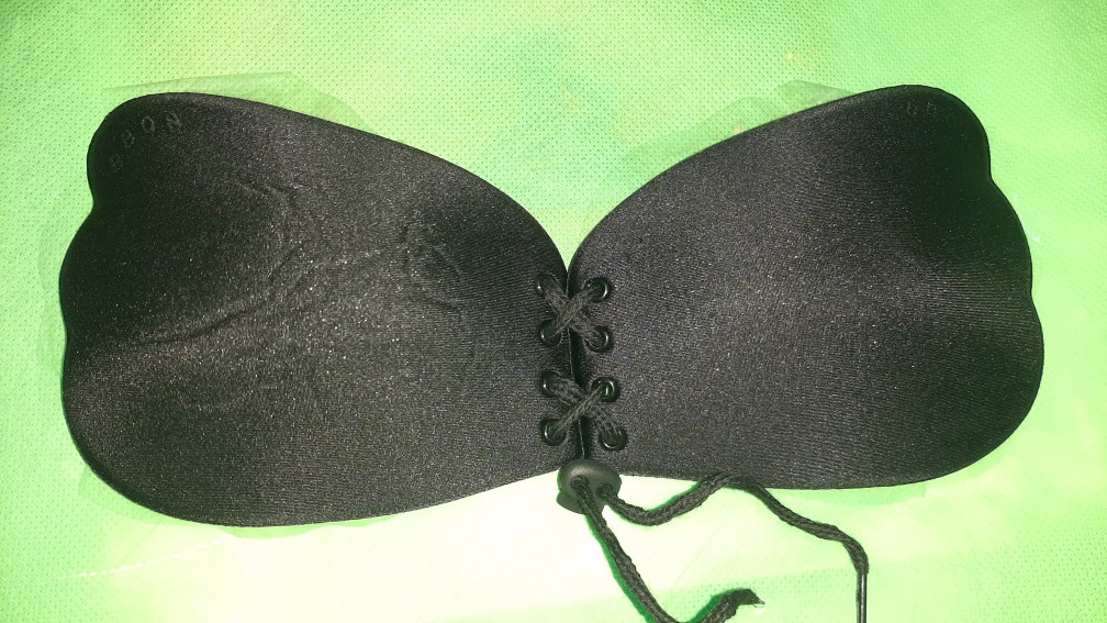 Self Adhesive Strapless Gel Silicone Sticky Bra for Women – Black and Beige