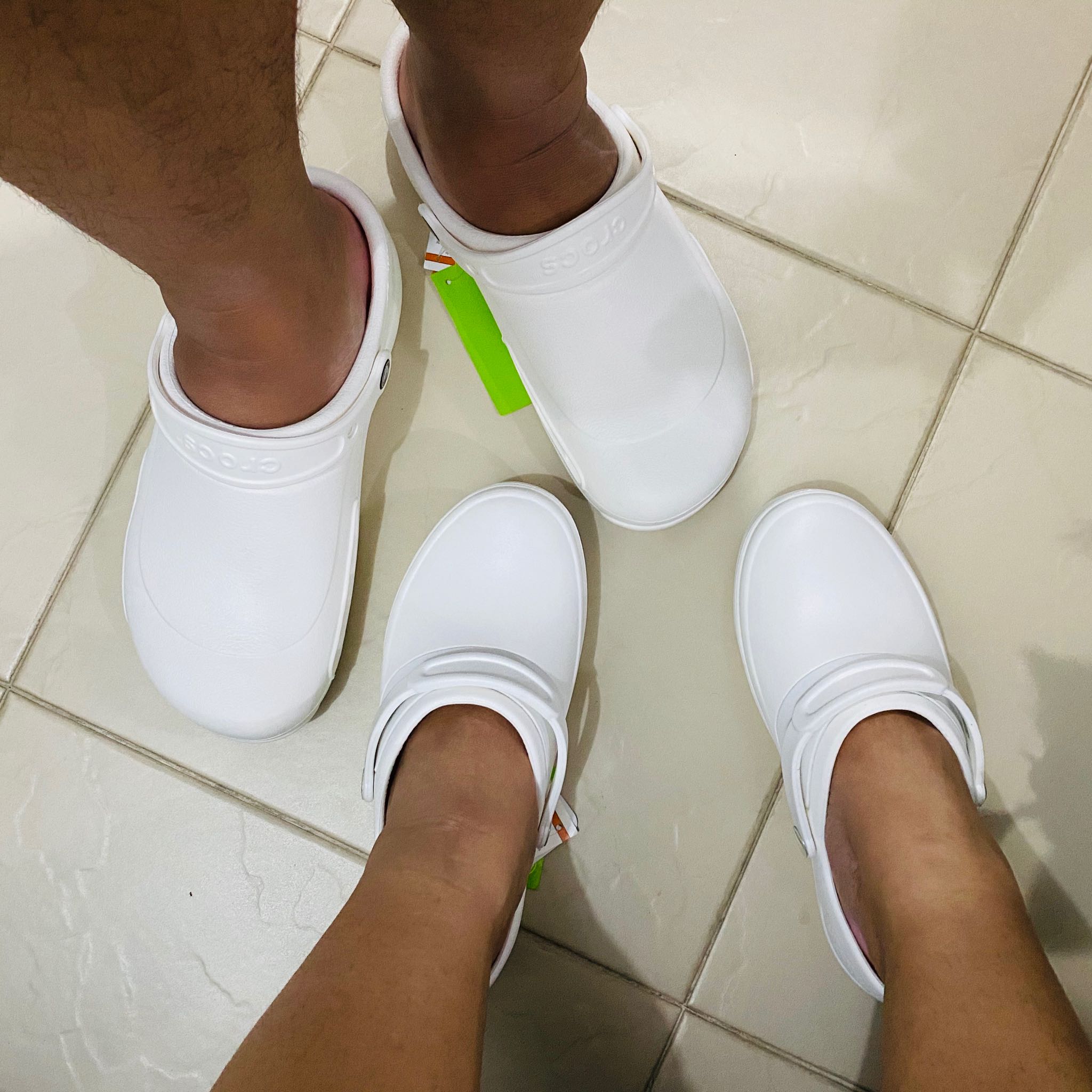 crocs mercy work clog white