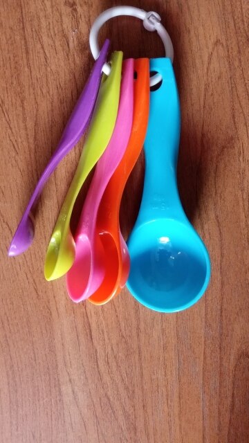 5Pcs Wicemoon Measuring Spoon Set Multicolor Silicone Kitchenware Cooking Tools with Plastic Handle and Hanging Loop 5Pcs Wicemoon Measuring Spoon Set Multicolor Silicone Kitchenware Cooking Tools with Plastic Handle and Hanging Loop