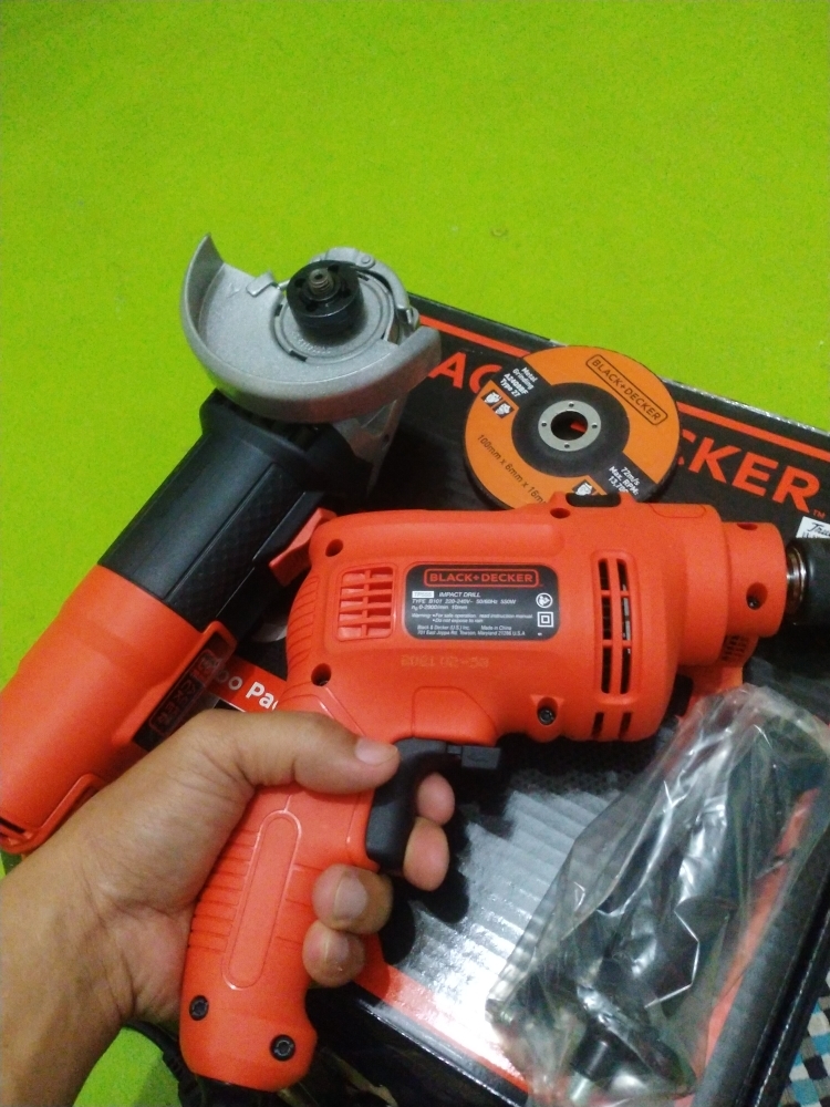 Black+Decker Hammer Drill and Grinder TP555G720-B1 Combo, Power Tools, Power and Hand Tools, Abenson Hardware