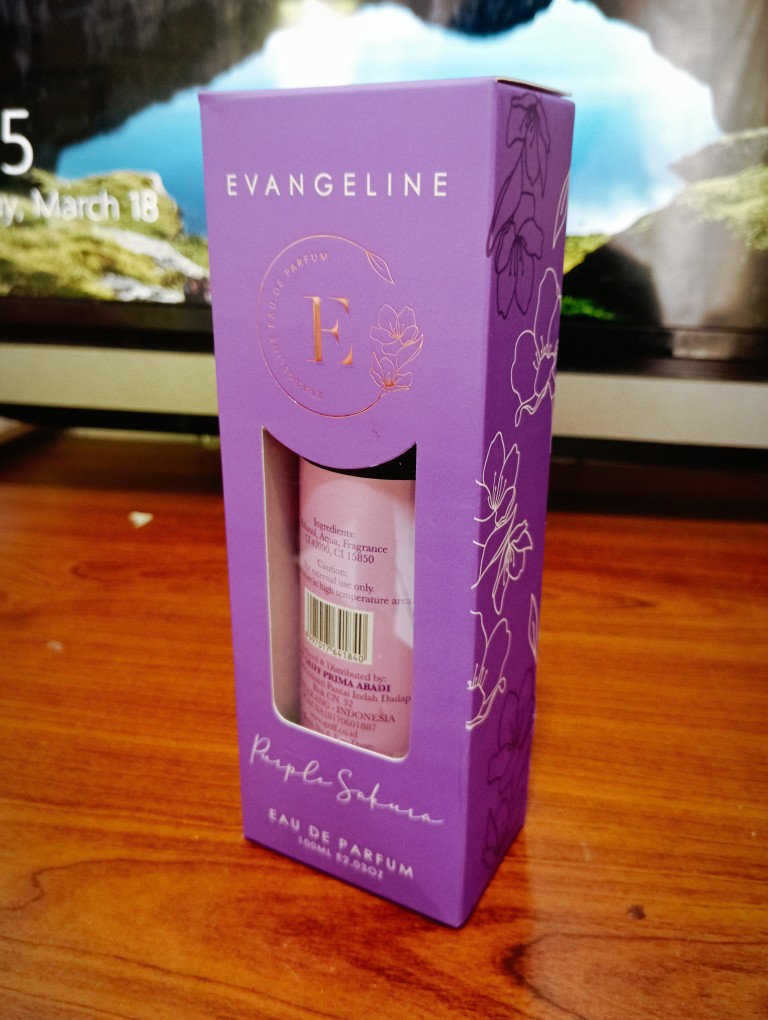 Evangeline Purple Sakura Eau De Toilette Natural Spray 100ml - Main Image