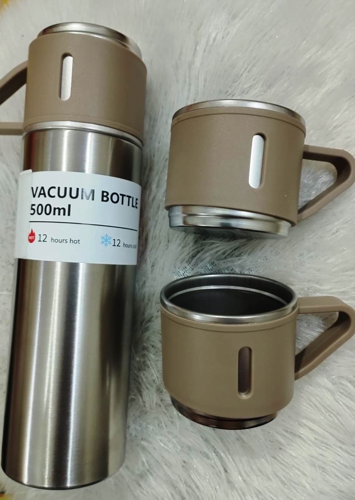 3 Cup Double-Layer Stainless Steel Vacuum Flask Set – Zahra Stores