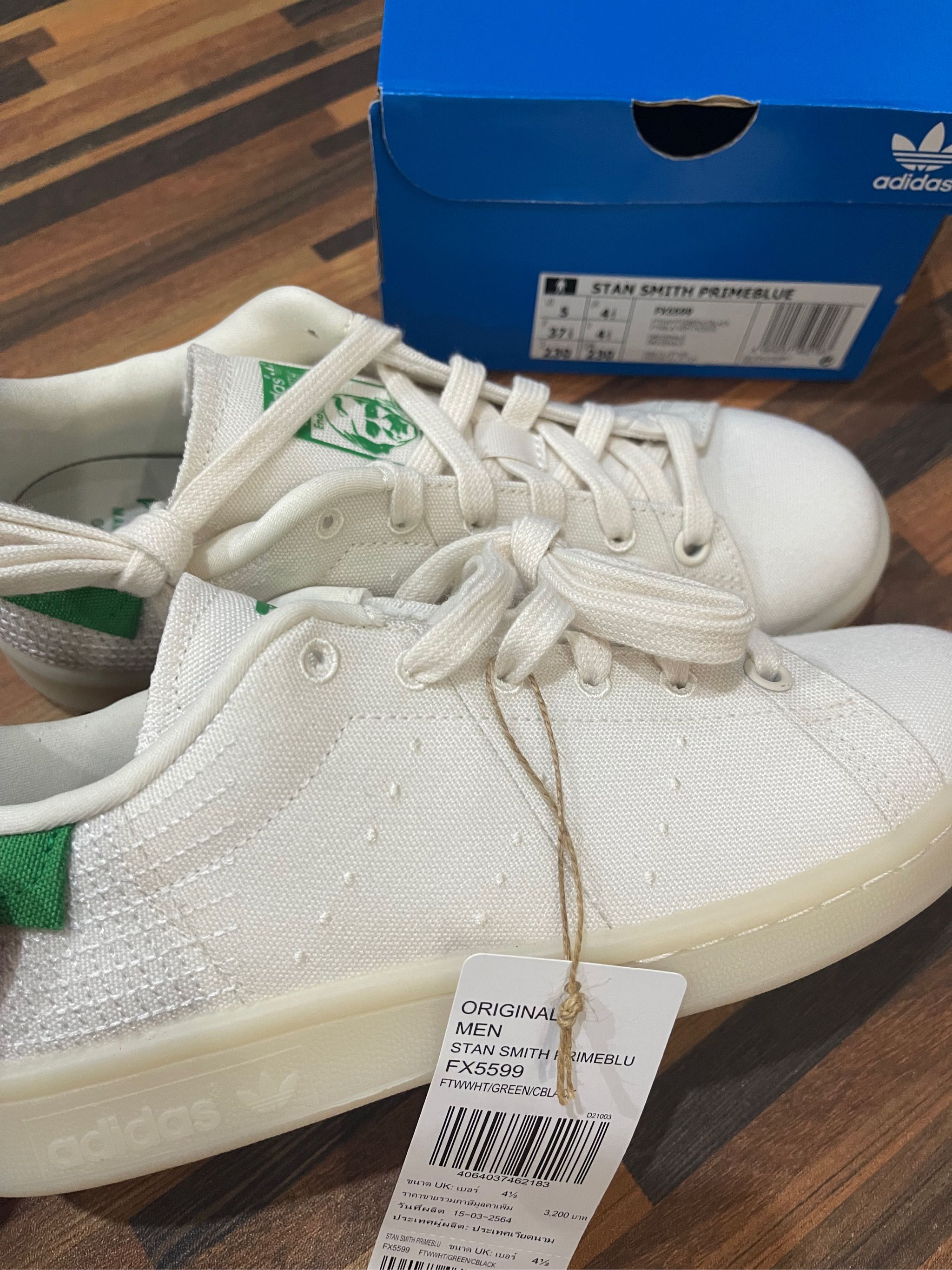 adidas ORIGINALS Stan Smith Primeblue Shoes Men White FX5599 | Lazada.co.th