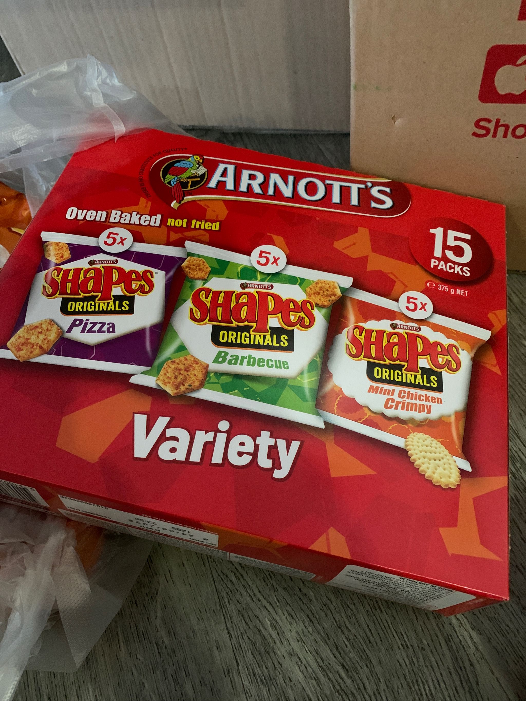 Buy Arnott's Shapes Multipack Variety 15 Pack 375g