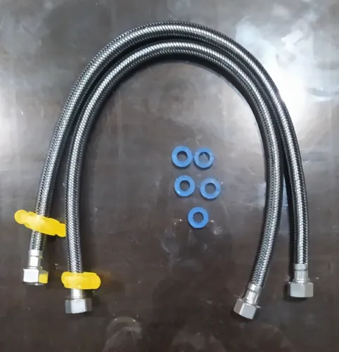 Pair of 18 / 24 inches Heavy Duty Connection Pipe for geyser, commode and  basin mixer tap connection