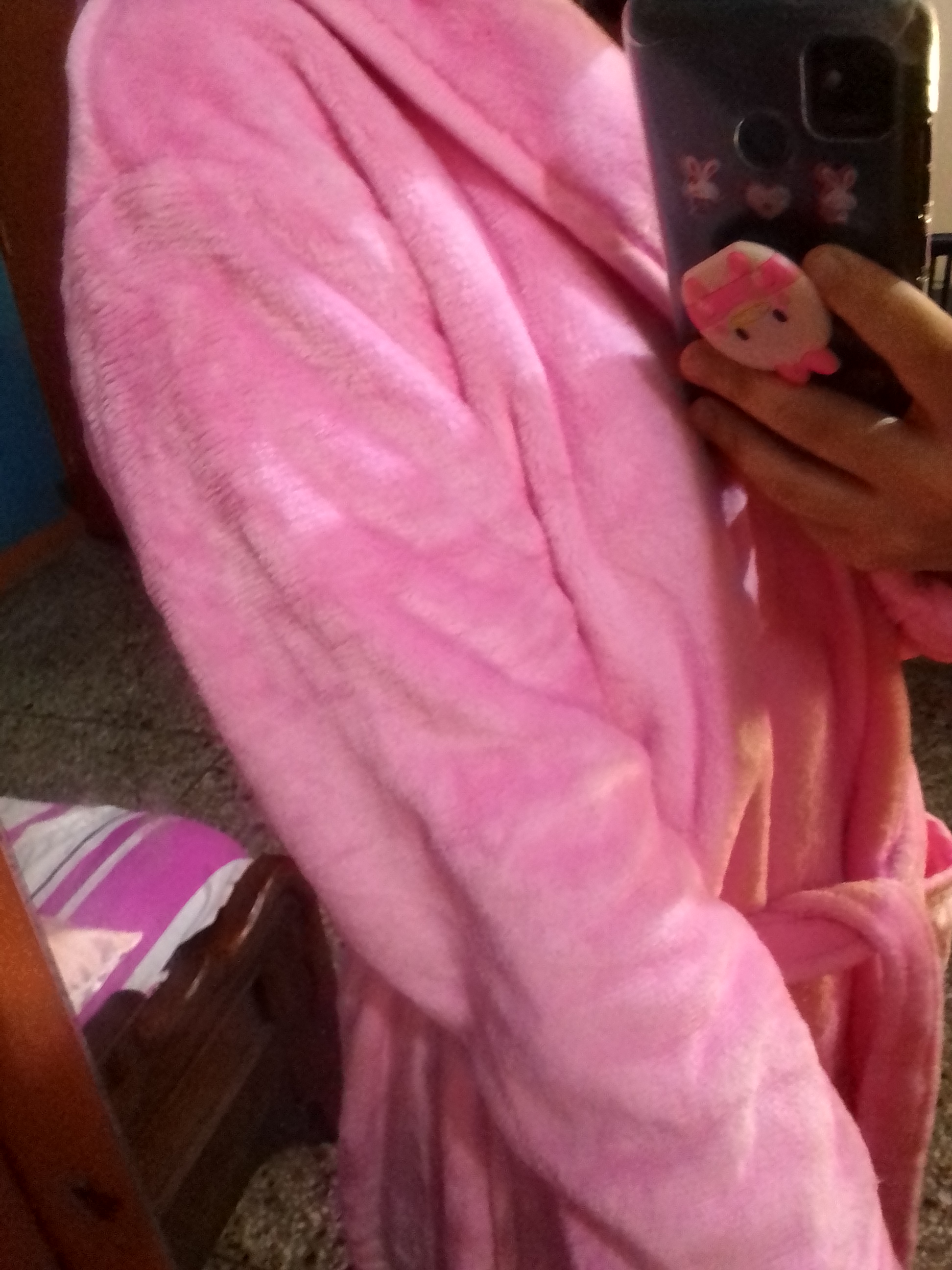 pink women bathrobe