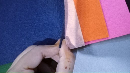 Pack Of 24 - Plain Felt Fabric Sheets - (4X4 Inches), Karachi Stationers