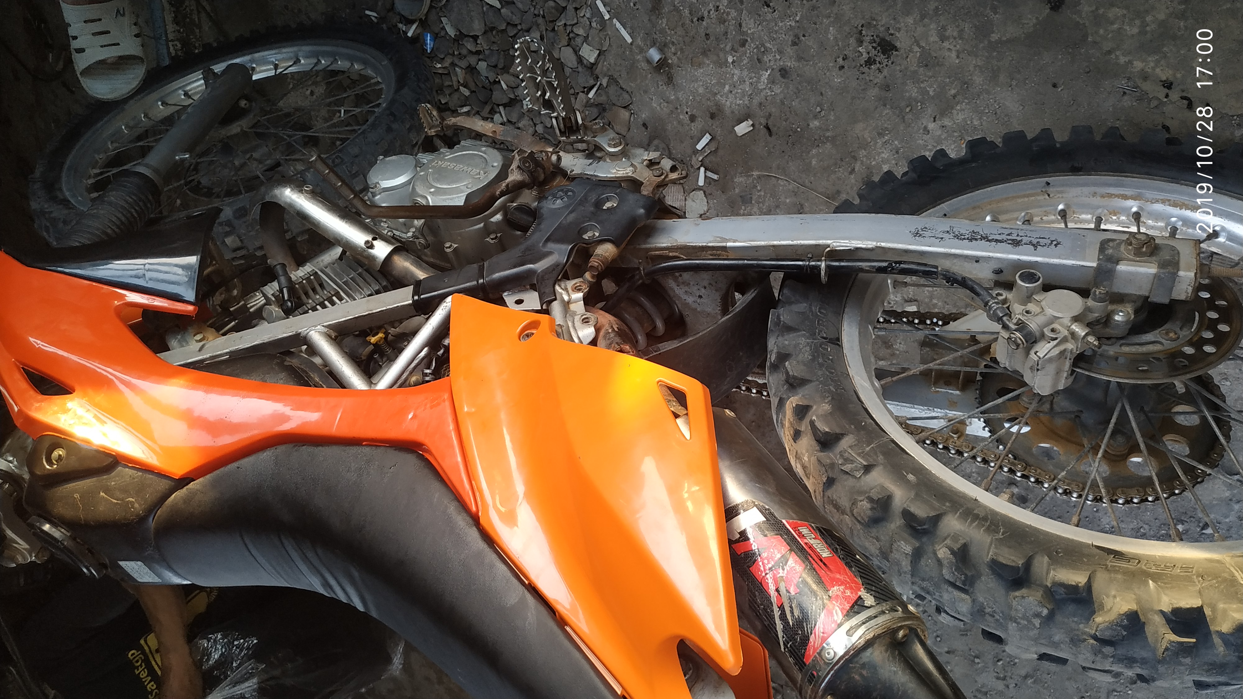 Paket Cover Klx 150 Bf Orange Lazada Indonesia