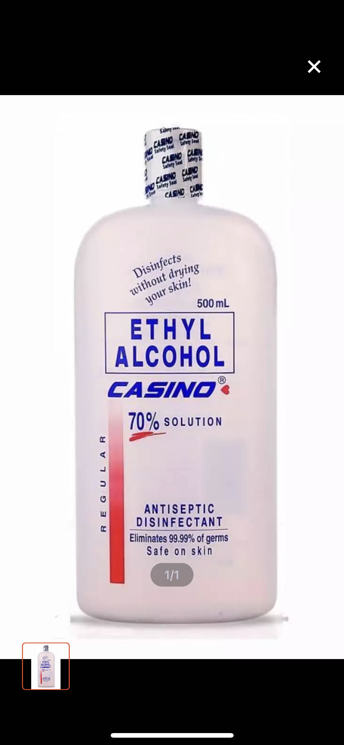 CASINO ETHYL ALCOHOL 500mL ×10本 CASINO ETHYL ALCOHOL 500mL 極小 ×10本