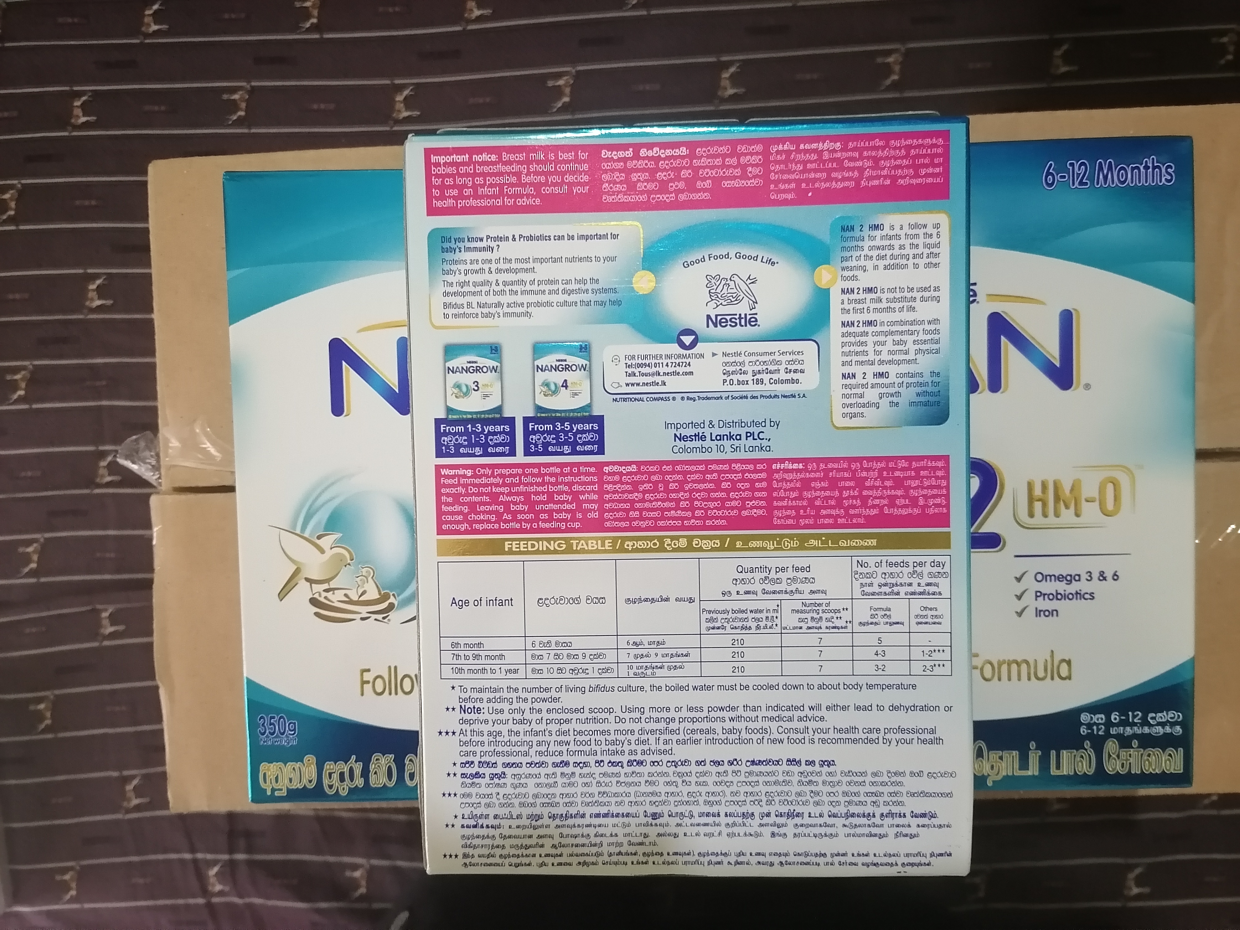 Nestle NAN 2 HMO Follow Up Formula with Iron - 6-12 Months, 300g Bag in Box  Pack
