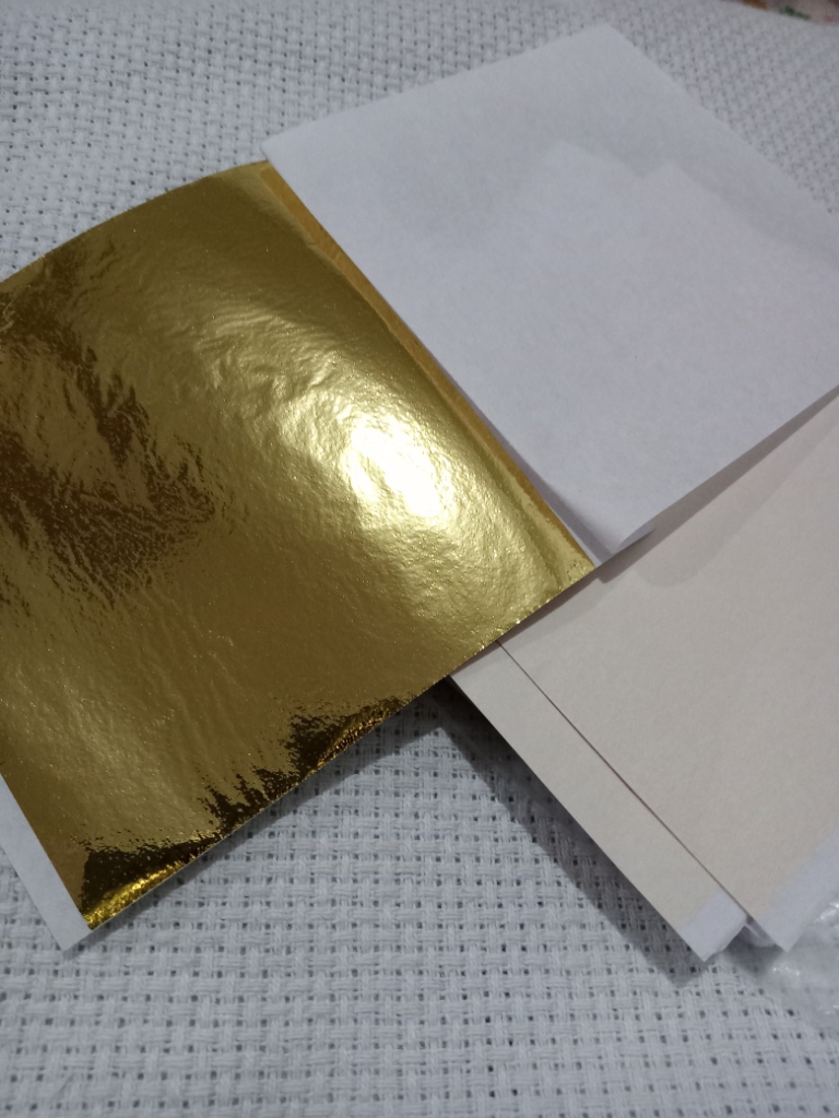 100 Pcs Gold Leaf Sheets Foil Paper for Arts Slime DIY Gilding Nails Art  Craft