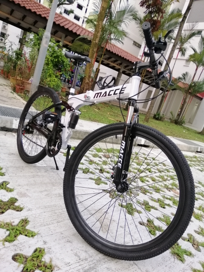 SG STOCK Macce Foldable Mountain Bike 21 Speed 26 Inch Free