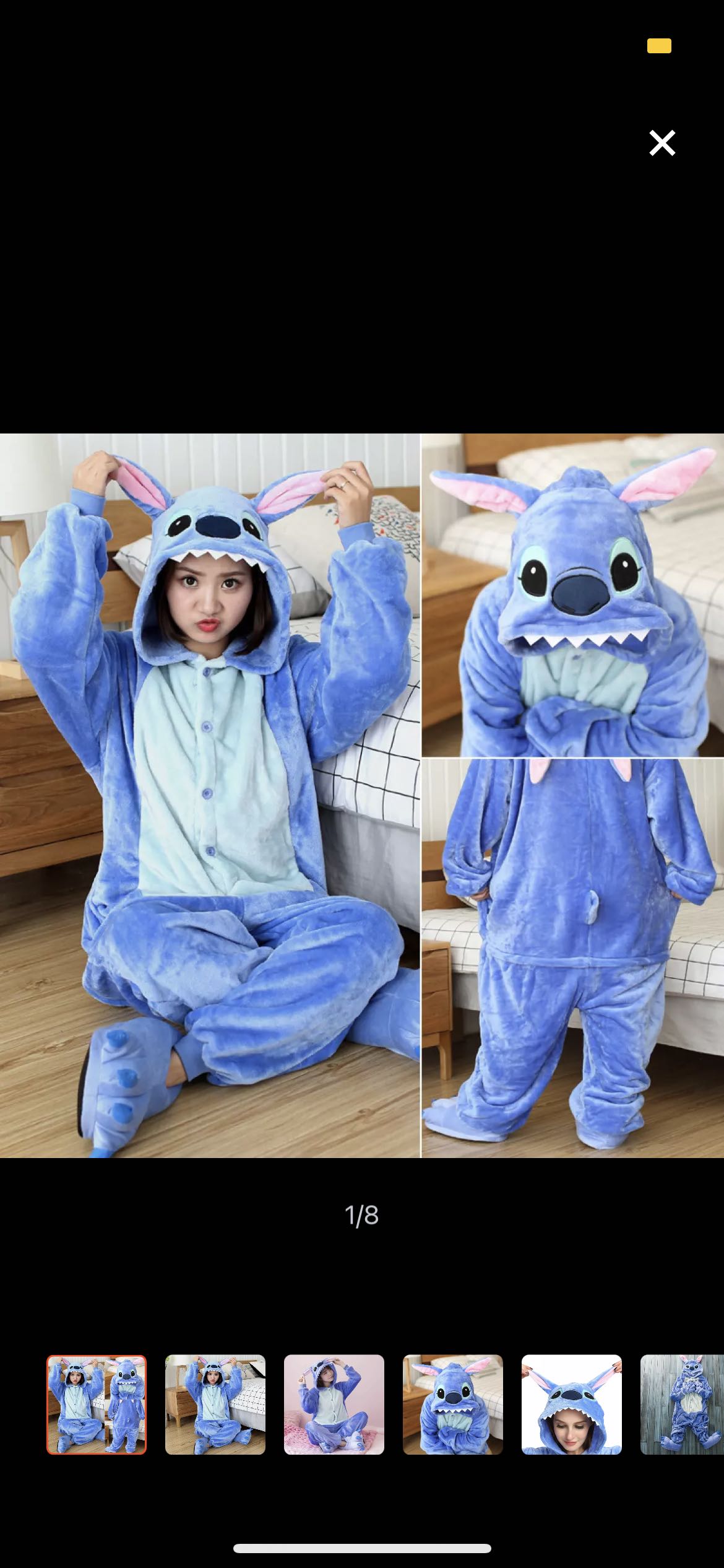 Kigurumi Stitch Pajama Female Animal Onesie Cosplay pyjama Night Sleepwear  Homewear Cartoon Animal Sleepwear【Without Shoes】