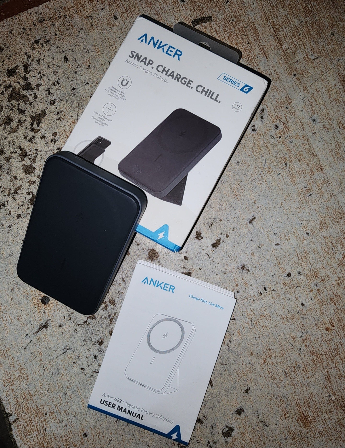 Anker 622 Magnetic Wireless Battery (MagGo) Snap Charge Chill - White