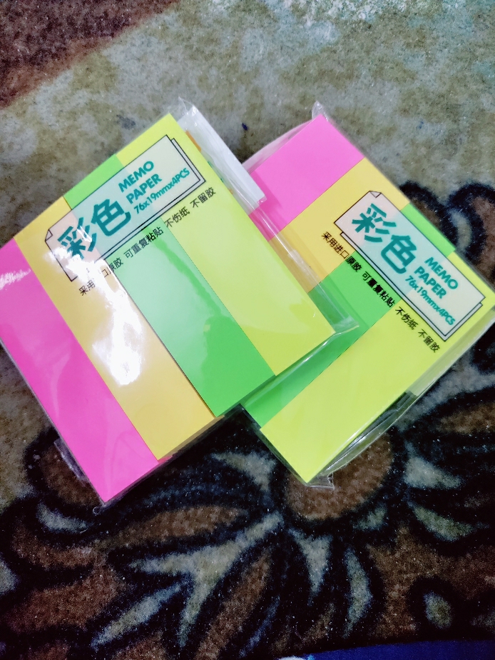 PATIKIL 3x3 Inch Lined Sticky Notes - 6 Pack Self-Stick Memo Pads For Office & Home