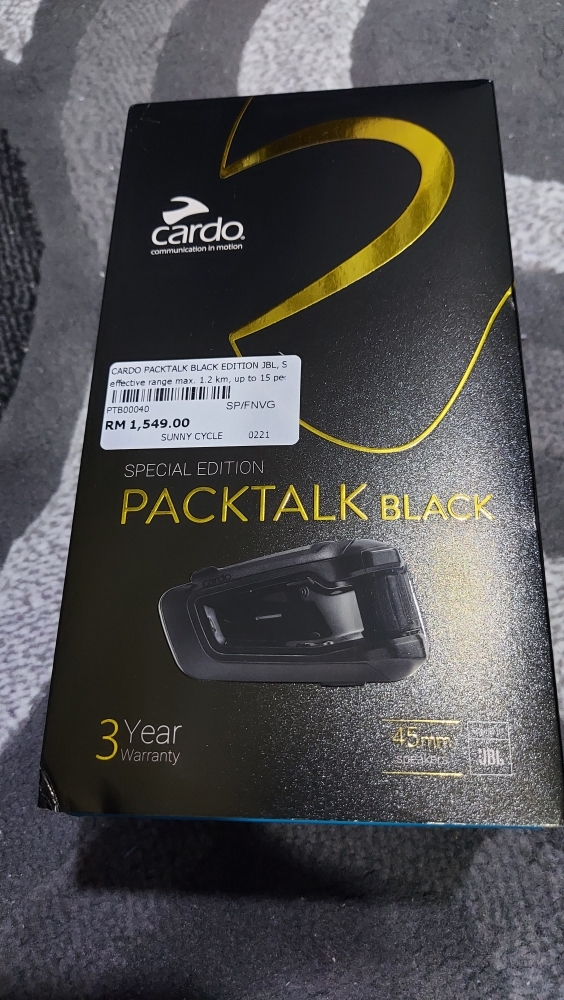 Cardo Packtalk Special Edition Intercom Black