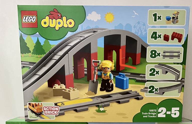 lego duplo train bridge and tracks 10872 building blocks