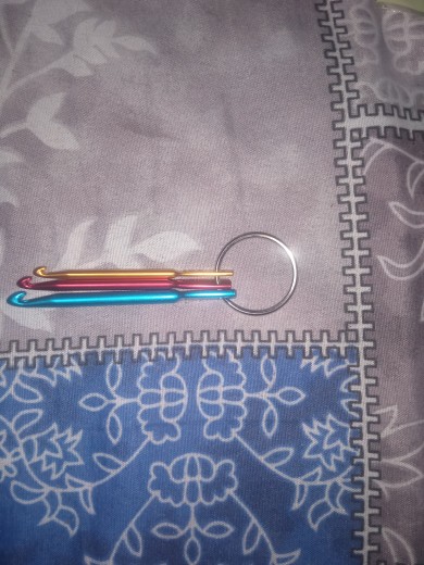 Mini Crochet Hook Set on a Keychain 3 Sizes 3mm, 4mm and 5mm