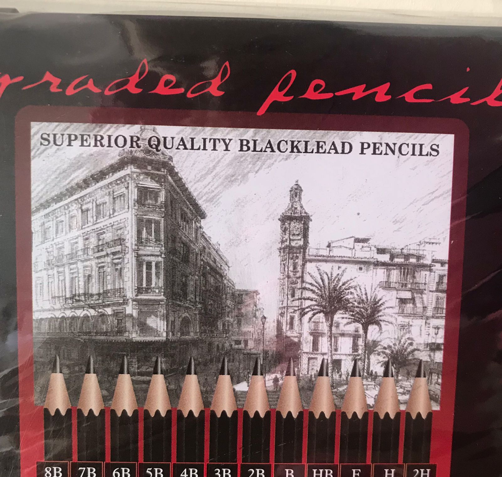 12pcs Professional sketch drawing art pencil set (sizes 8B to 2H) – Karachi  Stationers