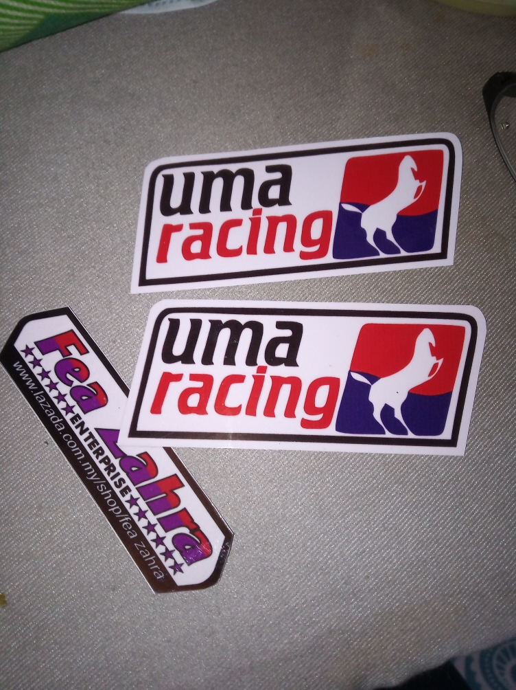 Uma Racing Radiator Text Logo Uma Racing Logo Sticker