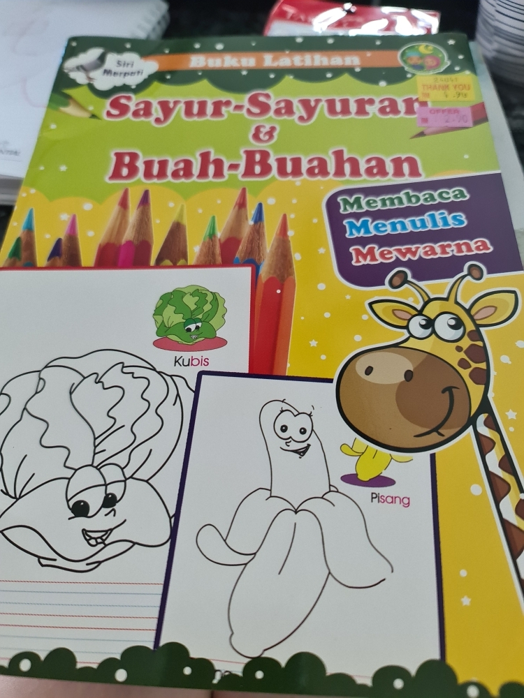 Siri Merpati - Buku Latihan Sayur-Sayuran & Buah-Buahan  Lazada