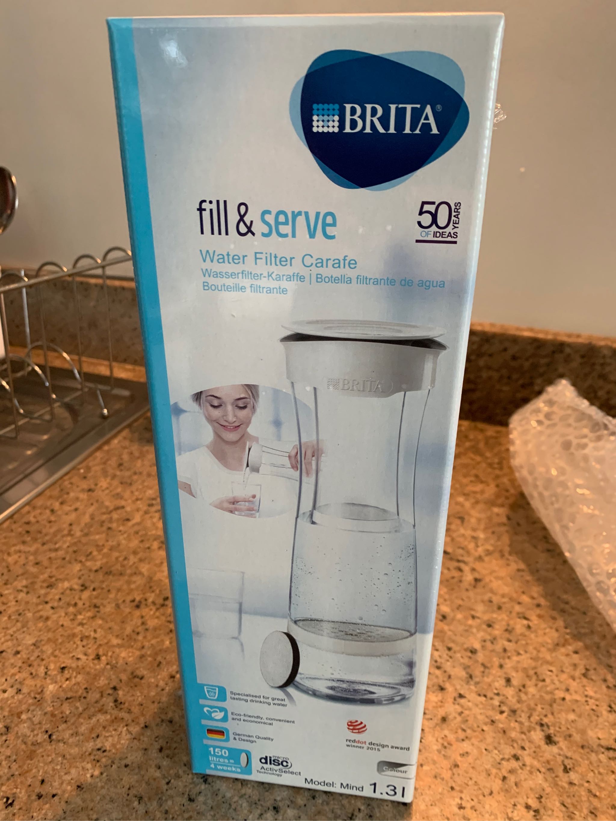 Botella BRITA fill&serve Mind 1.3L con filtro MicroDisc 