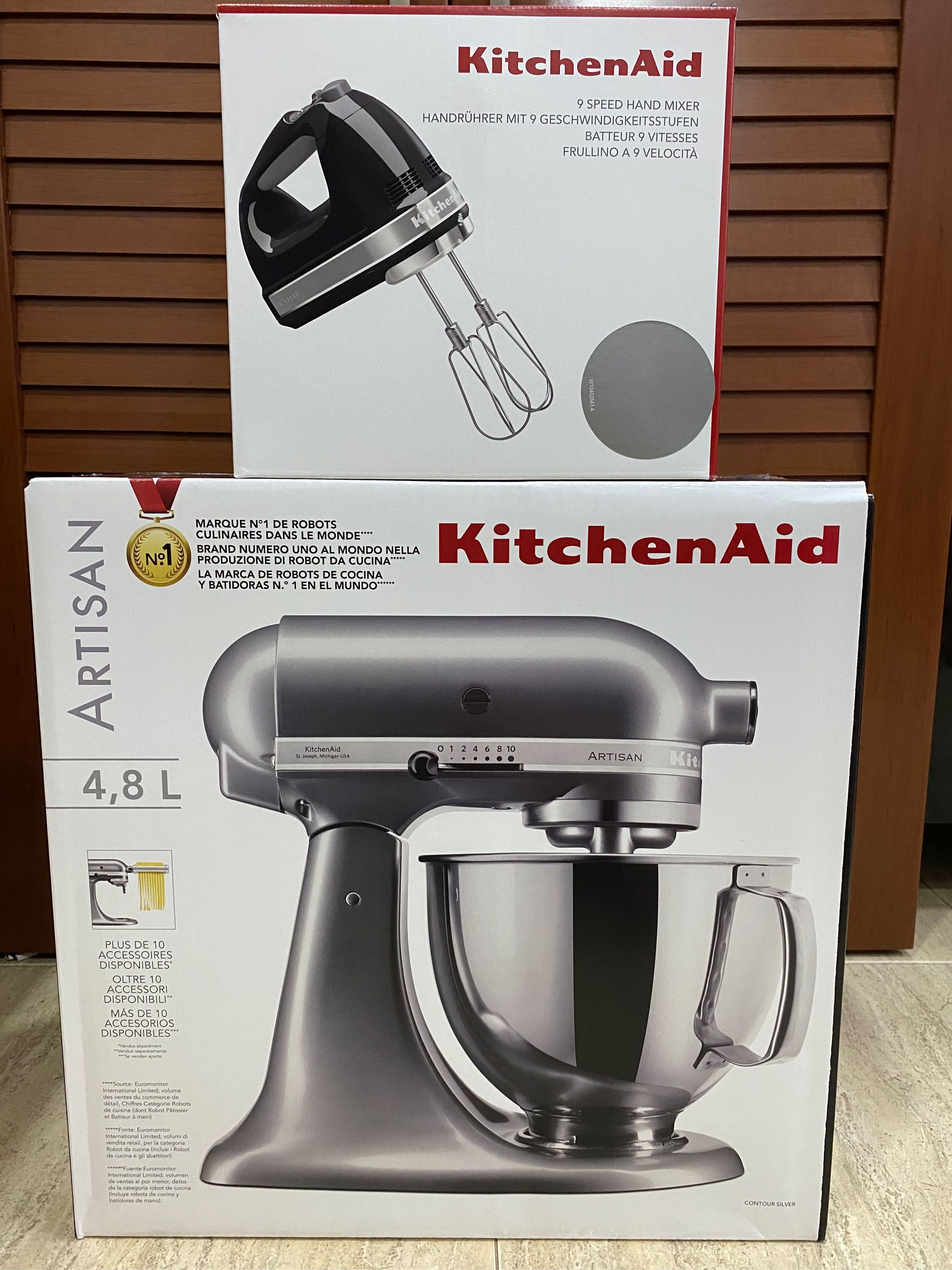 kitchenaid silver hand mixer