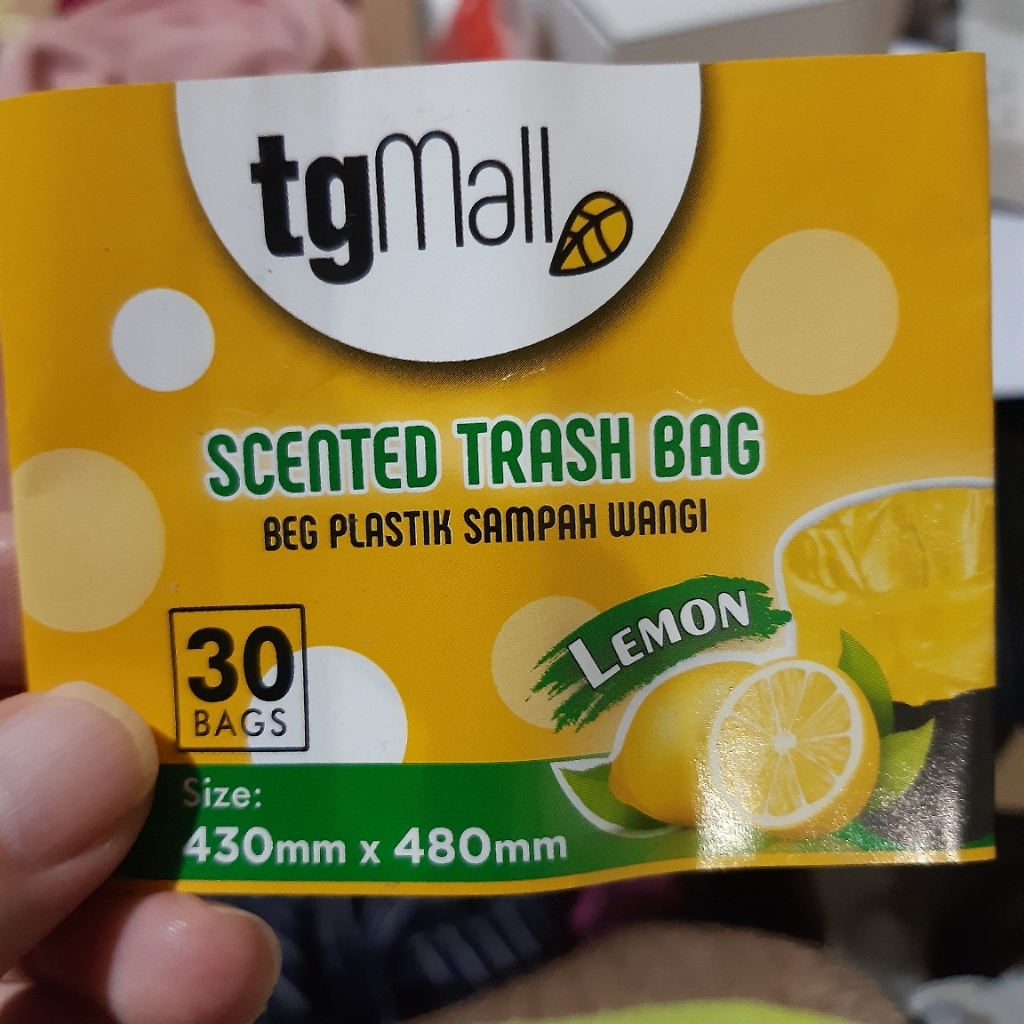TG Mall HDPE Yellow Garbage Bags Trash Bags with Lemon Scent