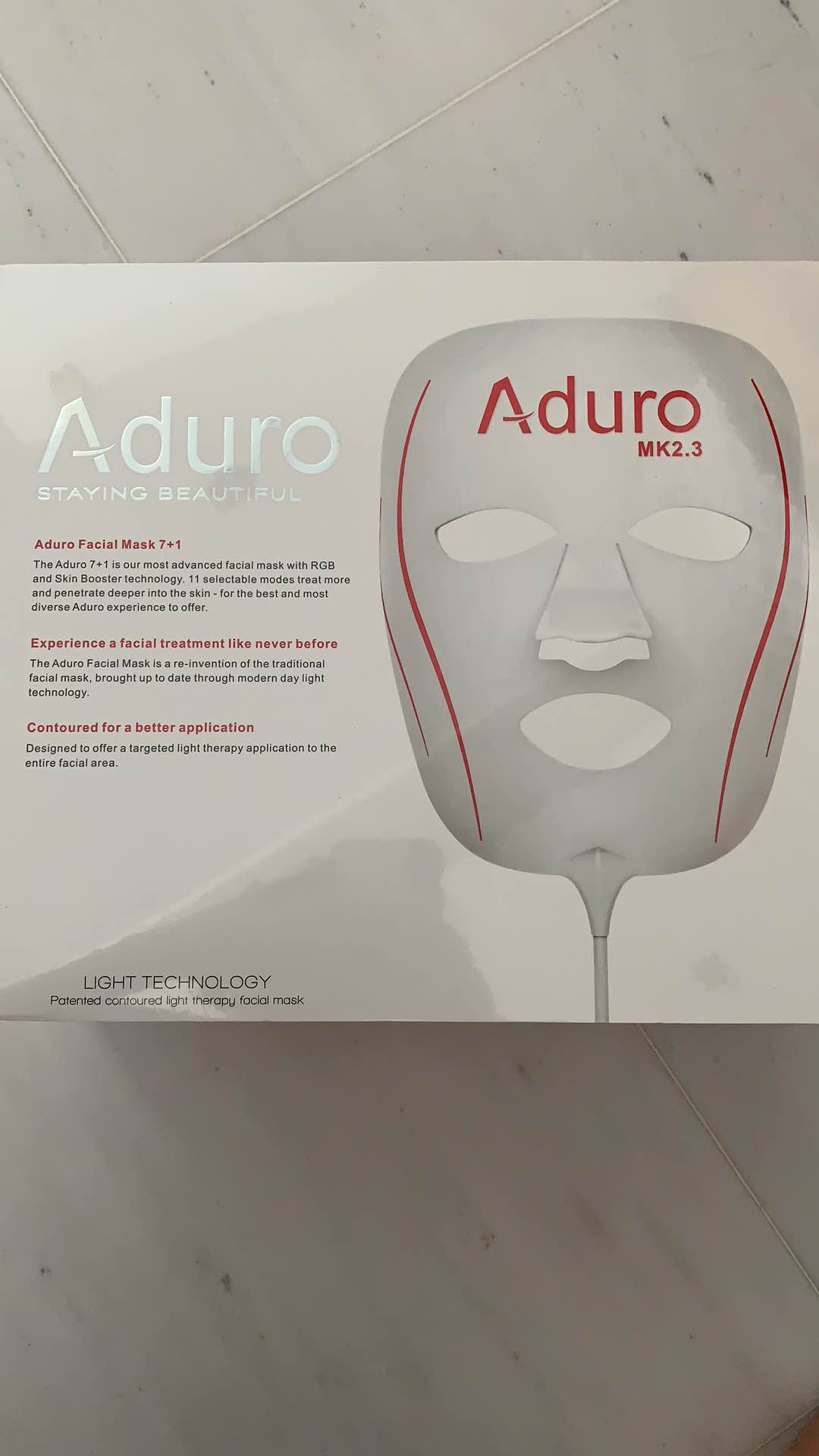 Aduro LED Light Therapy Mask (7 Lights) Masque Luminothérapie