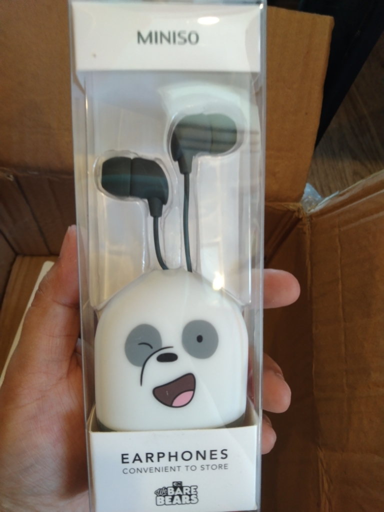 Flipkart We Bare Bears Earphones Miniso Wired Headset Miniso
