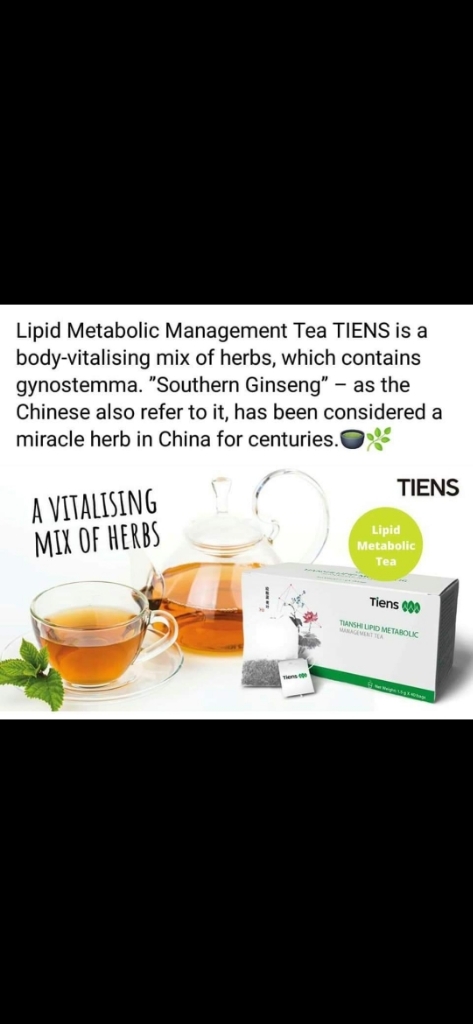 Tiens Gynostemma Lipid Metabolic Tea - 30 Bags, Herbal Detox & Cholesterol Support