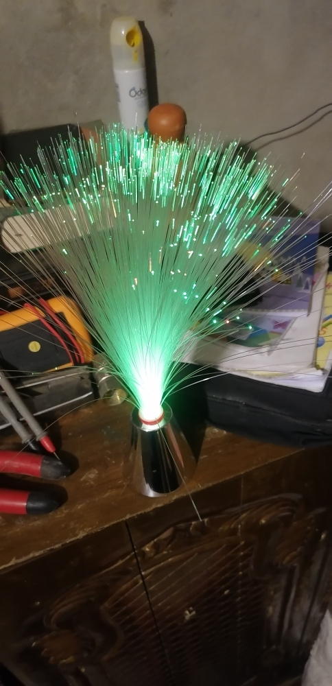 Venus rotating online fiber optic lamp