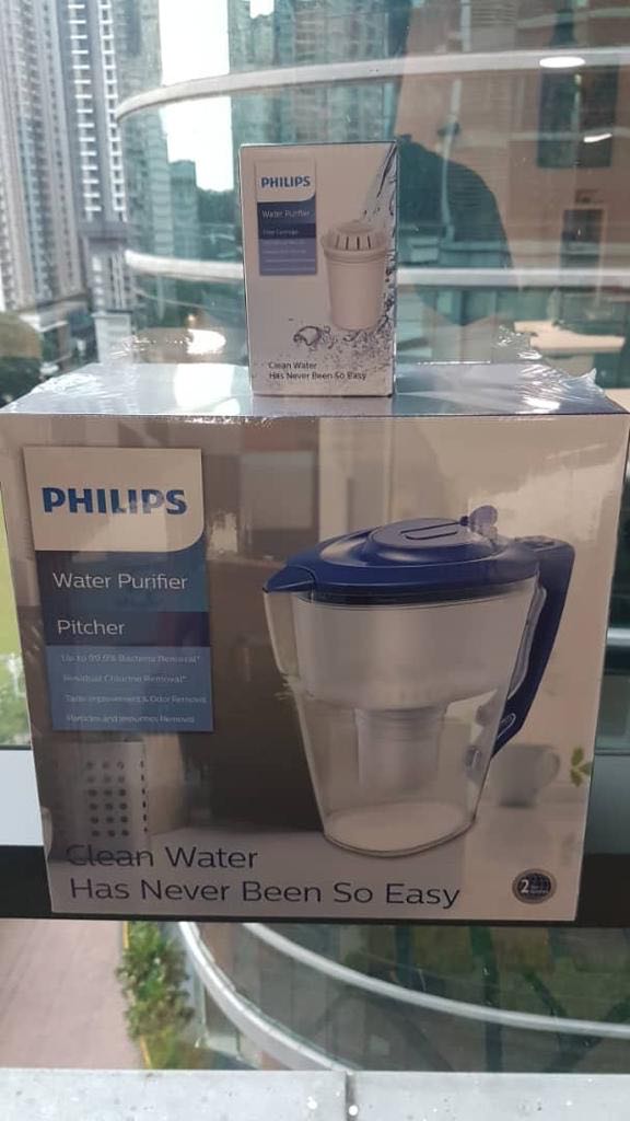 PHILIPS AWP2950/03 PITCHER 2.5L WATER PURIFIER GAC + UF FILTRATION