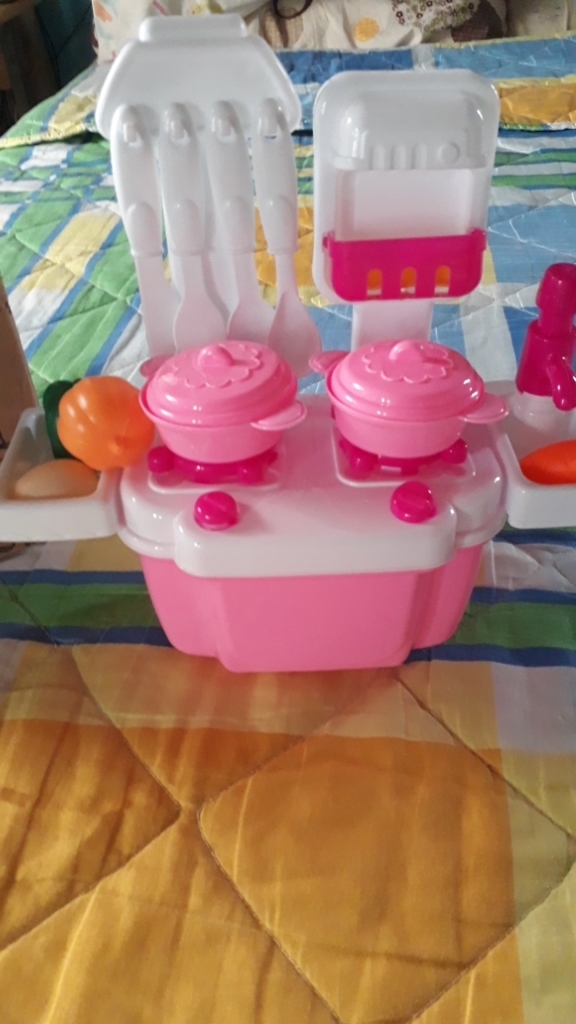 tuscom 1 set children girl toy role play mini simulation kitchenware tableware cookware