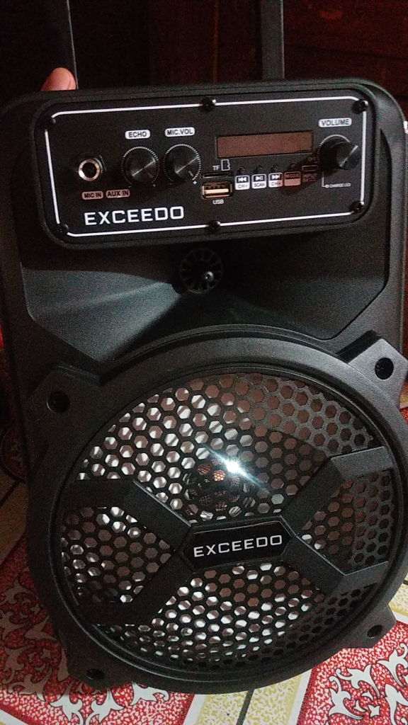exceedo bluetooth trolley speaker