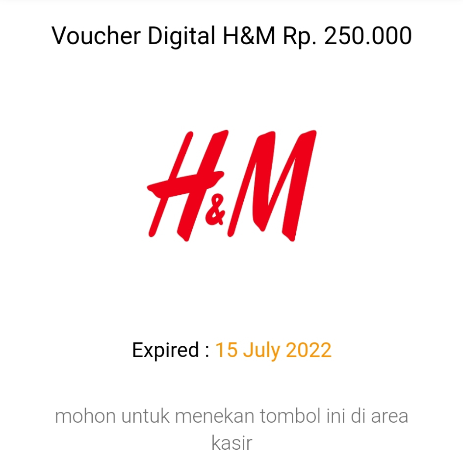 Beli voucher cheap h&m