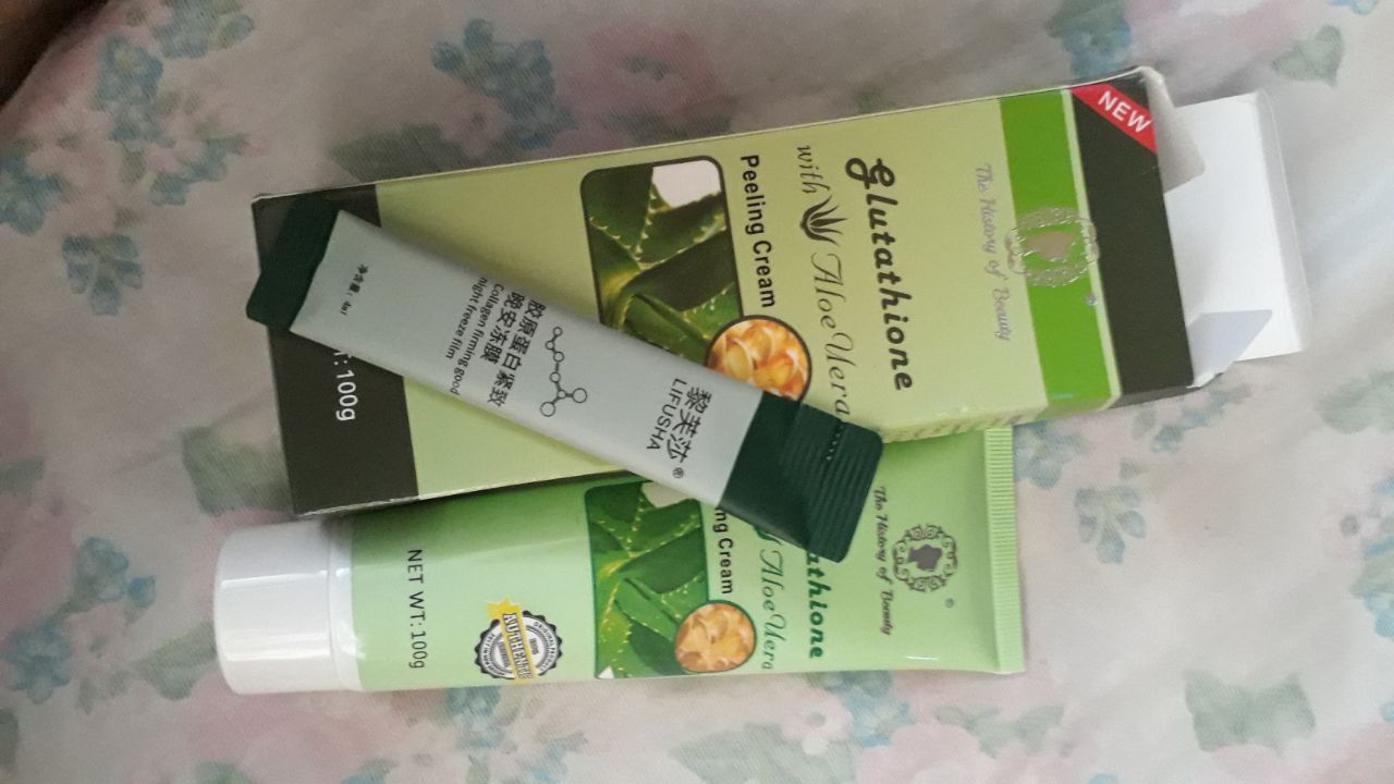 The History of Beauty Glutathione with Aloe Vera Peeling Cream 100g Melasma  / Wrinkles / Skin Dark Spot Collagen & Glutathione Perfect Magic Peel Cream 