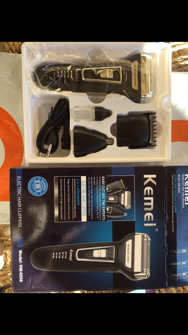  KM - 6558 - Reciprocating Electric Shaver - Black