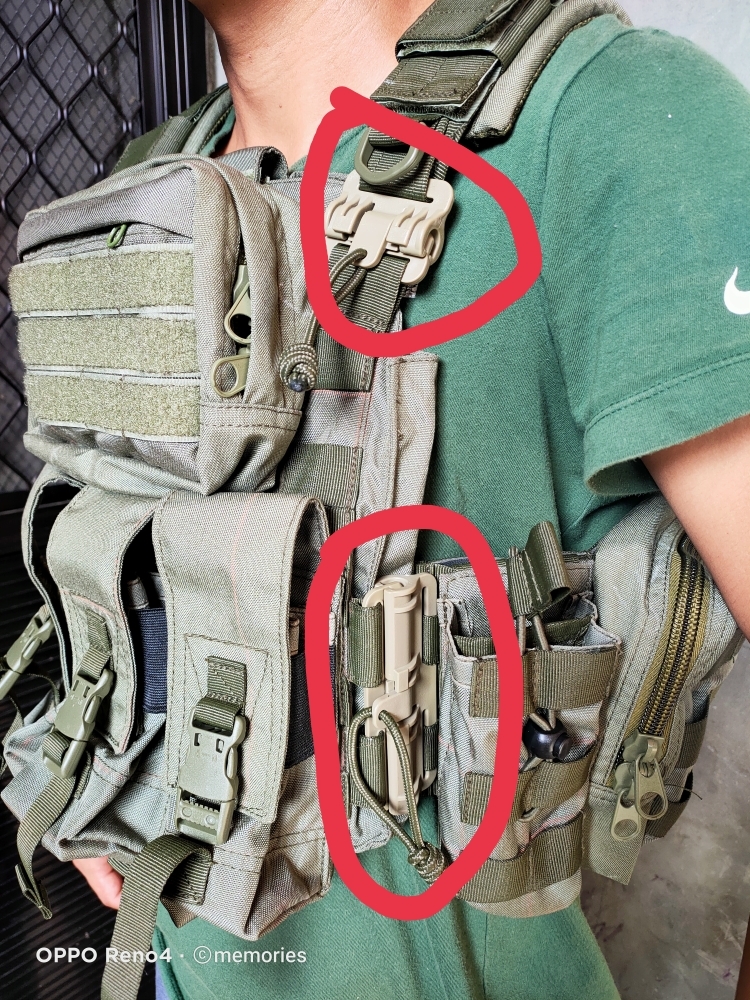 TMC XC2B01 APC Tactical Vest Quick Release Button Buckle Molle System