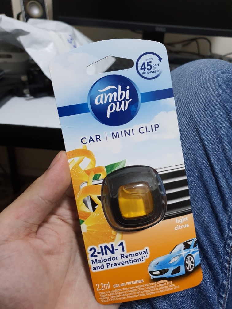 AIR FRESHENER PERFUME AMBIPUR CAR MINI 2.2ml LIGHT CITRUS