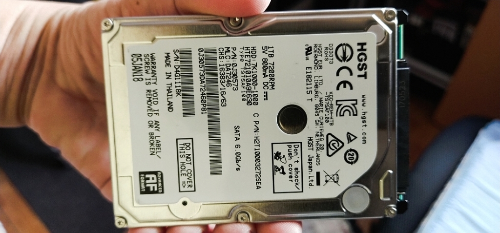 美品通電時間2000h以下] 大容量HDD HGST 12TB 3.5インチ（過去最大容量 