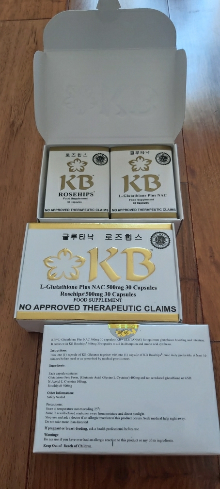 kb glutathione ingredients KB Glutathione with NAC 500mg 30 Caps and ROSEHIPS 500mg Food Supplement 30  Caps