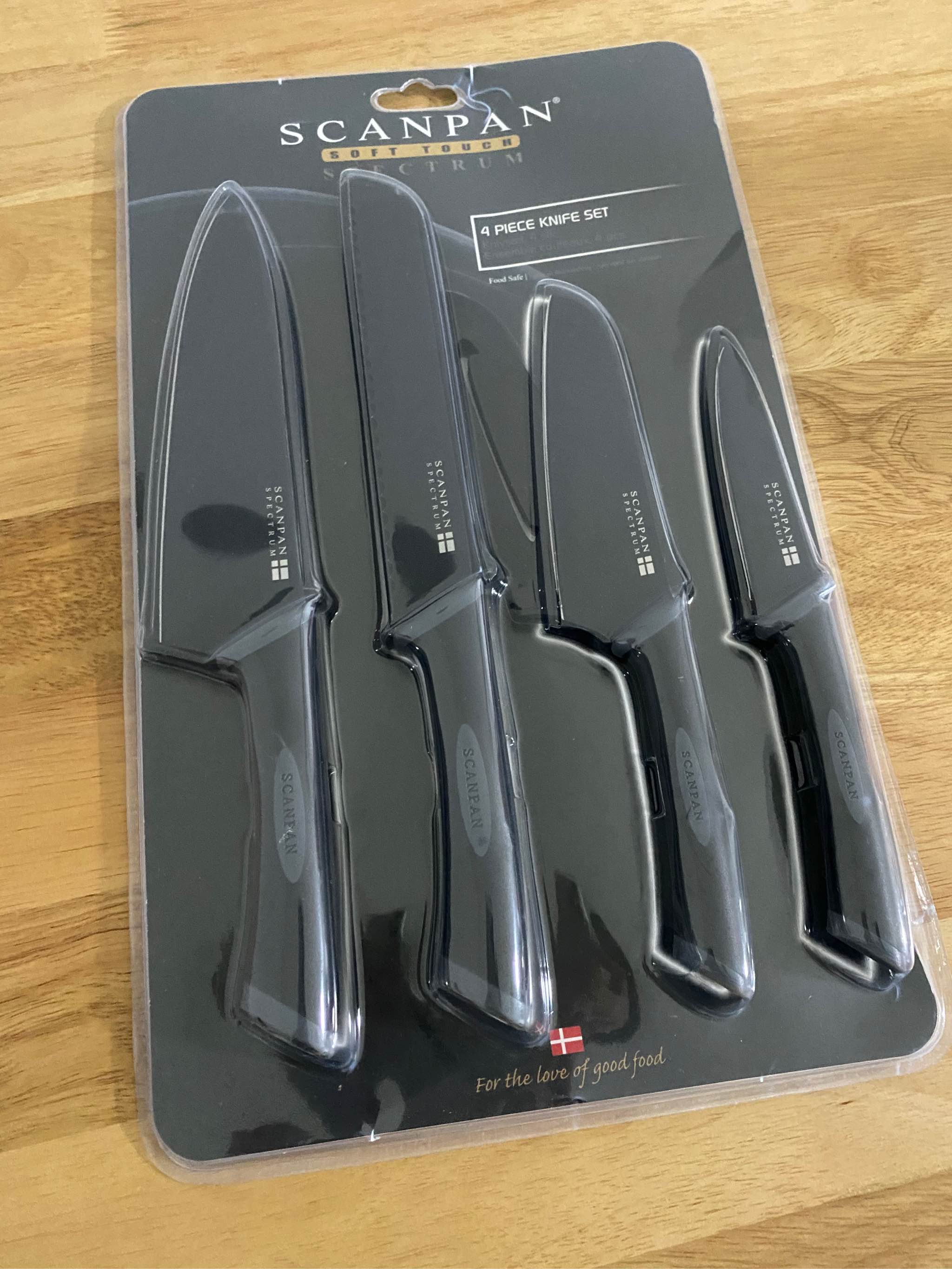 Scanpan Spectrum Knife Set, 4pc (Black/Grey)