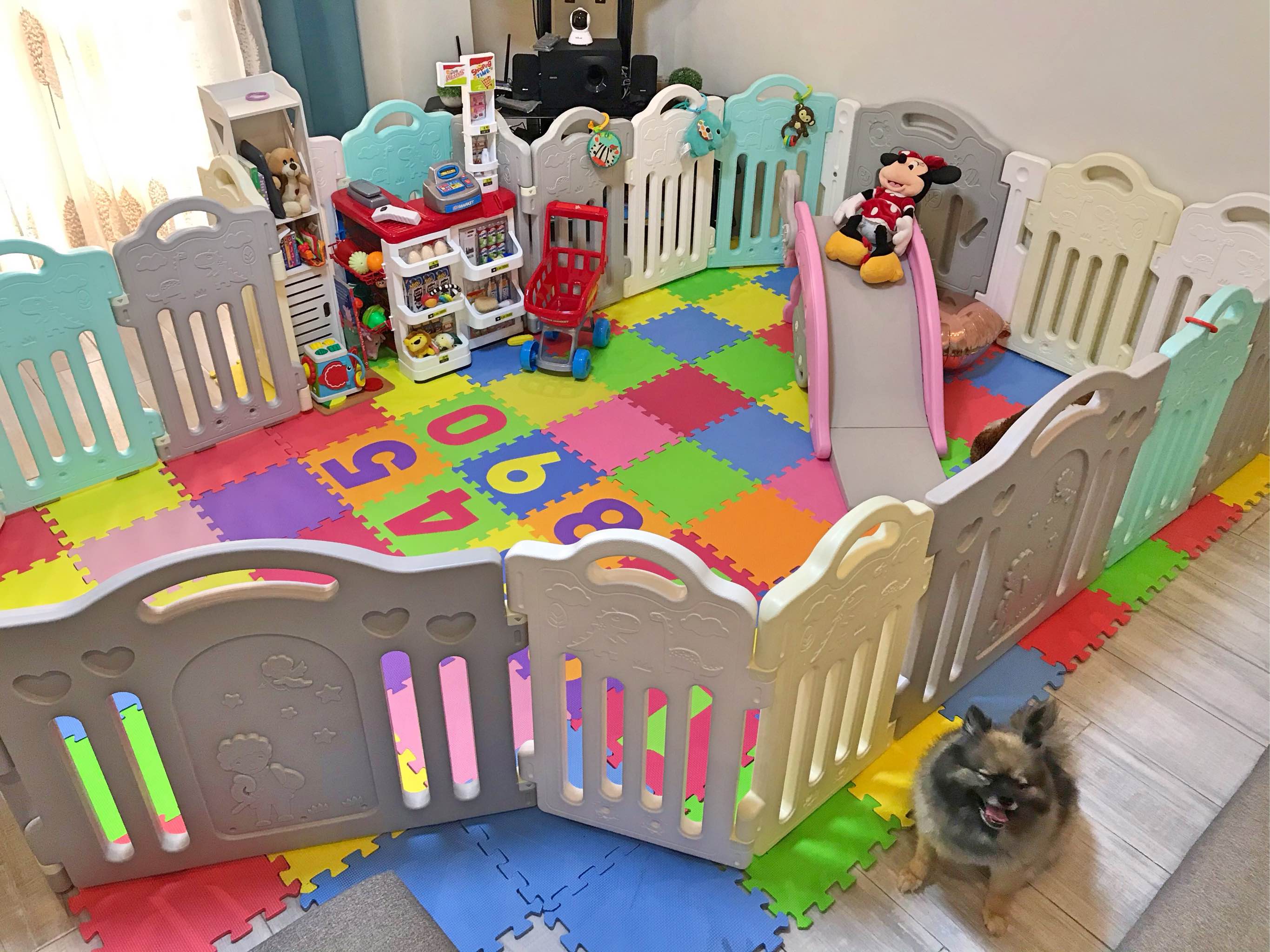 Akeeva Playfence Playpen Play yard Safety Rail (8+2 Panels