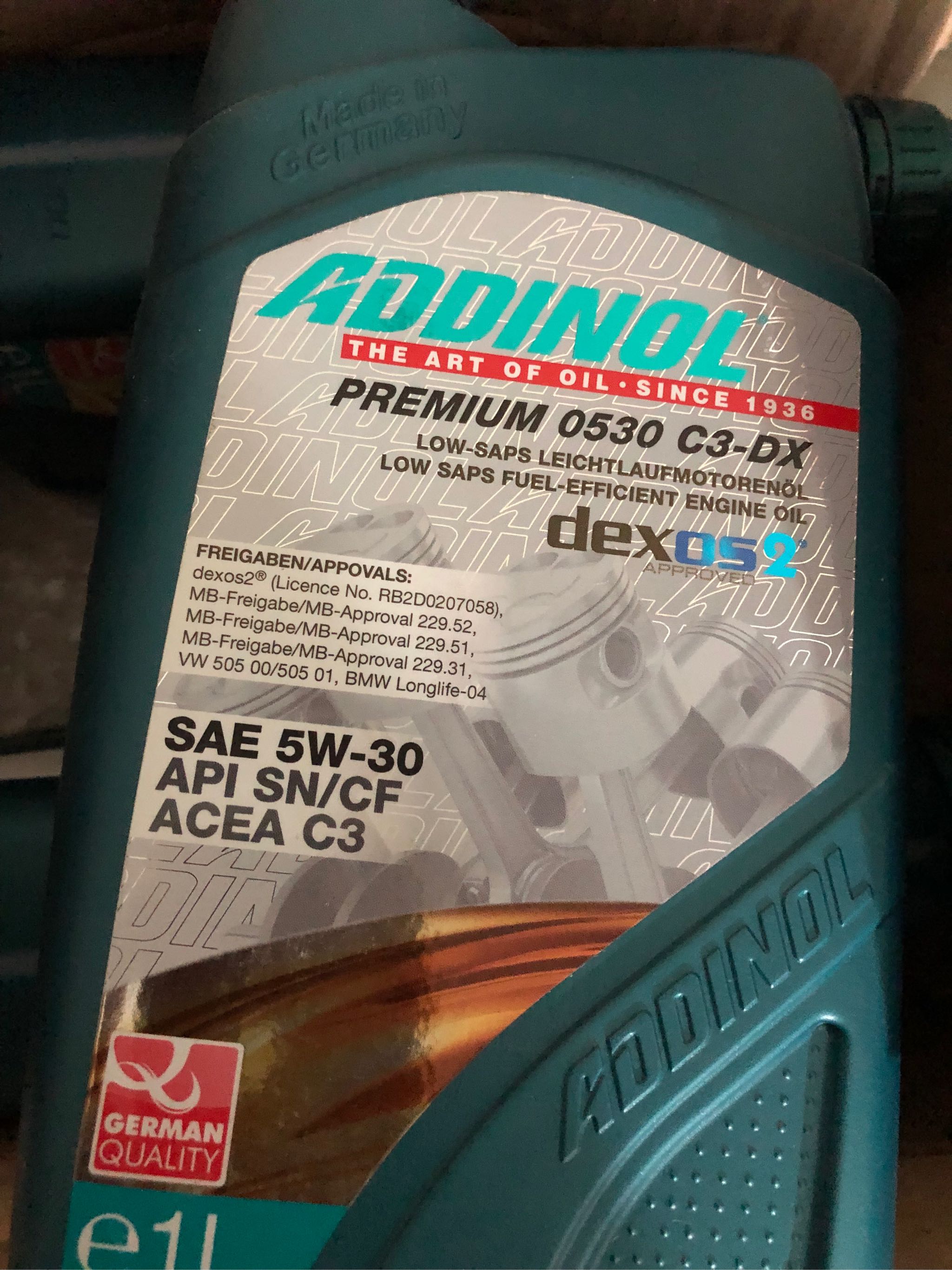 Addinol PREMIUM 05W-30 C3-DX - 1 Liter Engine Oil for car