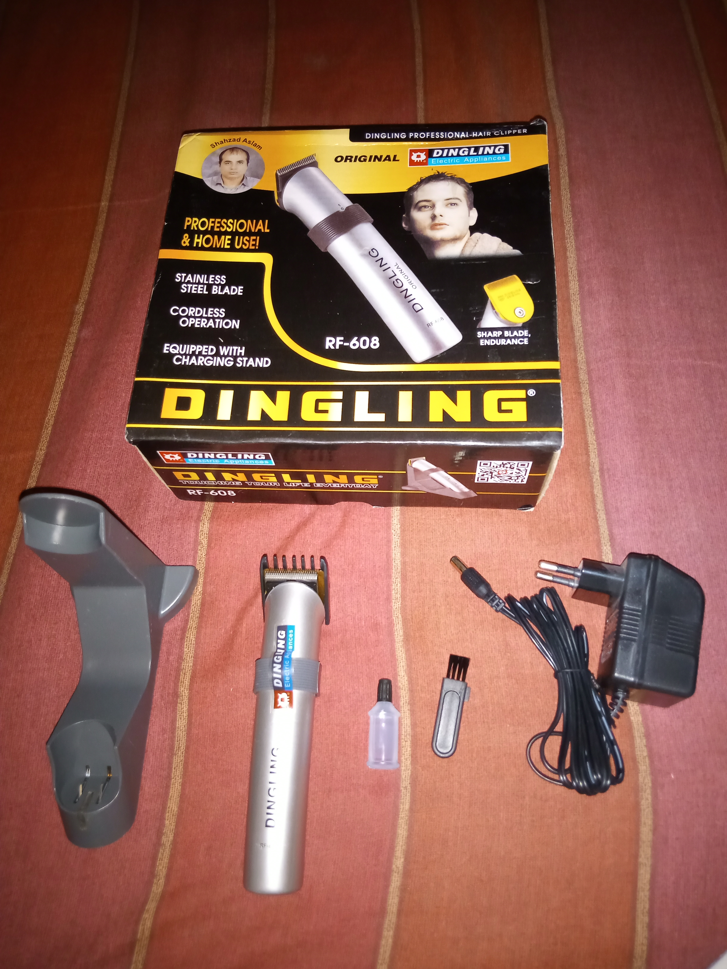  Original Dingling Rf-608 Hair and Beard Trimmer Heavy Duty with 1 adjustable comb 100% Original