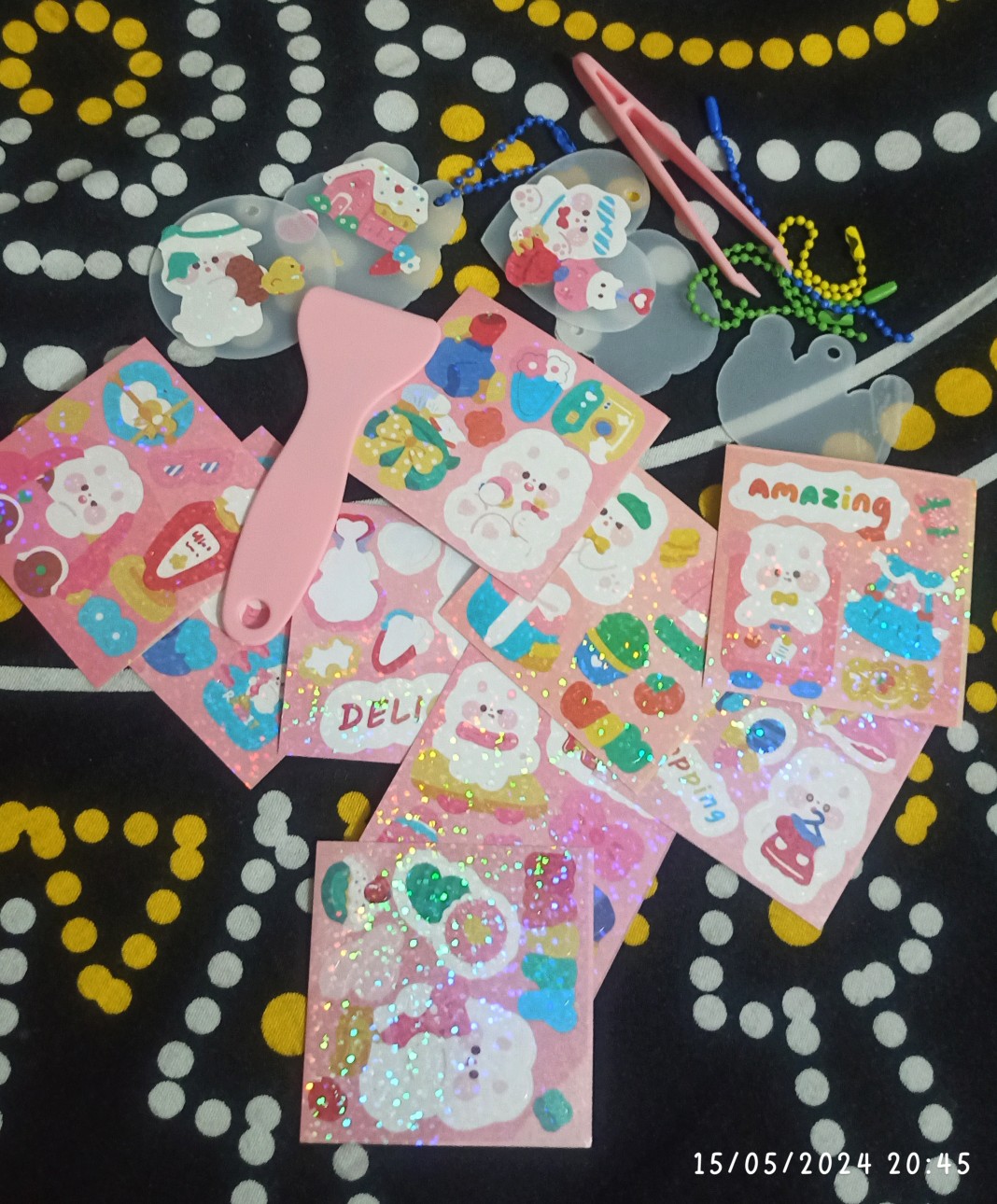 Colorful Goo Card Set Fai-da-Te 457 Pezzi – Sticker E Ciondoli Per Bambini, Attività Creative Con Scatola Di Stoccaggio