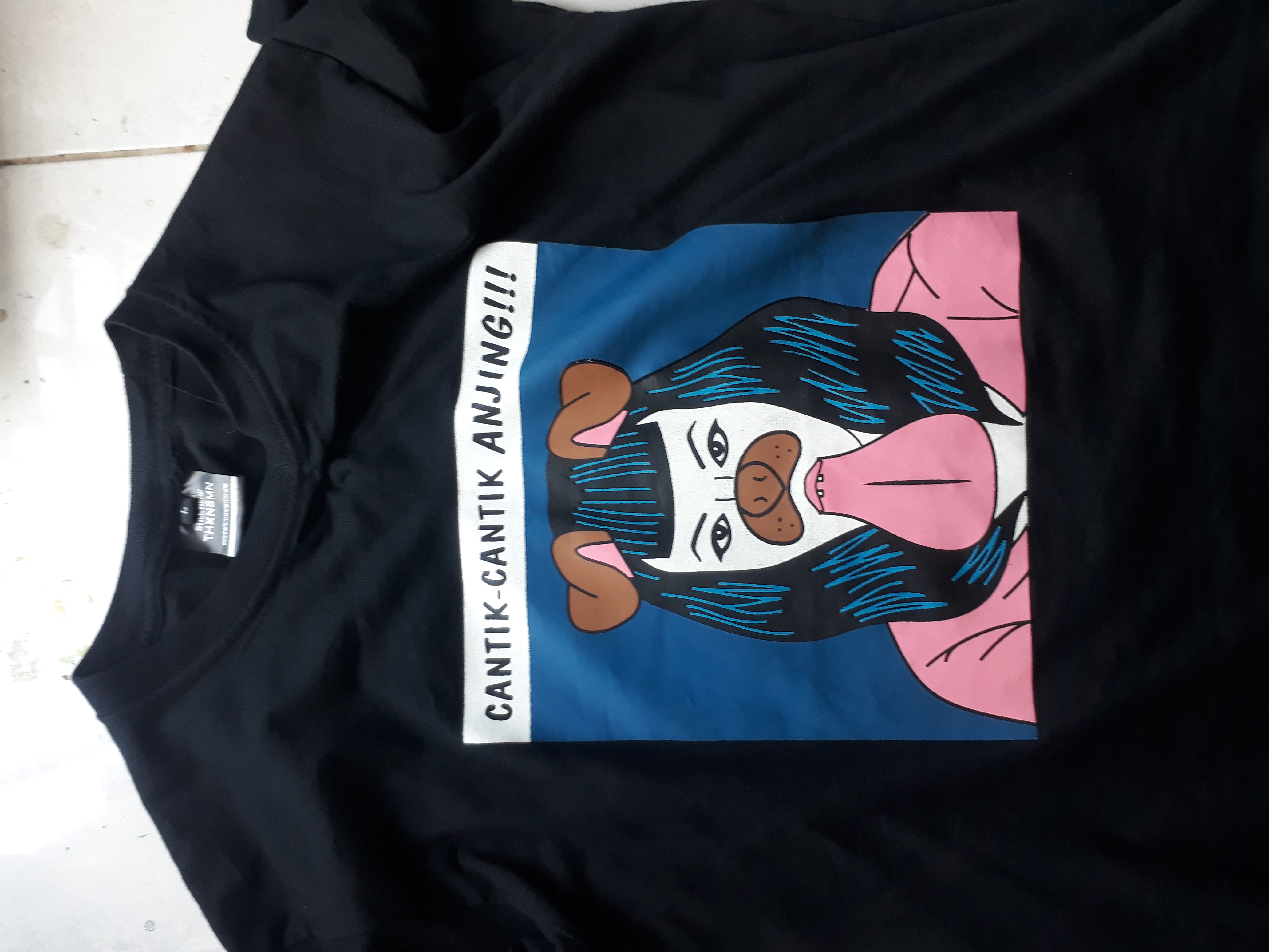 Kaos Cantik Cantik Anjing Black Motif Lazada Indonesia