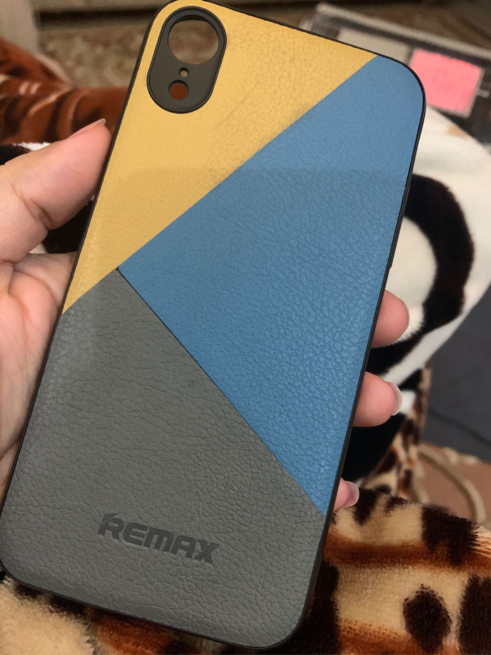  Soft iPhone XR Cover/Case in Multi Colour Leather Design